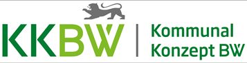 Logo von Kommunal Konzept BW. Das Logo besteht aus den grünen Buchstaben 'KKBW' neben einem schwarzen, stilisierten Löwen und dem Text 'Kommunal Konzept BW' in Grün.